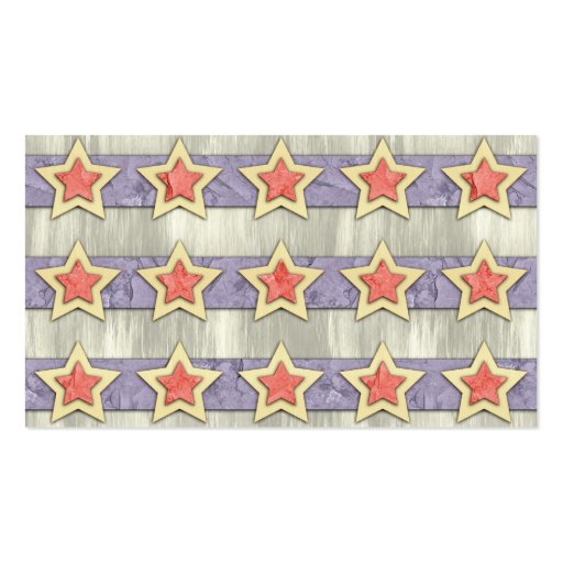 Stars And Stripes Cut Outs Business Cards (back side)