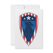 Stars and Stripes Eagle Shield RSVP Card Custom Invitation
