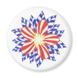 Stars and Stripes Flower Magnet by CherylsArt magnets