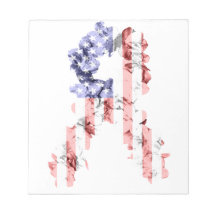 Stars and Stripes Flower Ribbon Memo Note Pads