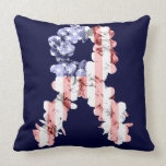 Stars and Stripes Flower Ribbon Pillow