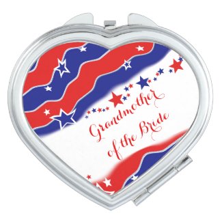 Stars and Stripes GRANDMOTHER OF THE BRIDE Compact Mirror