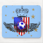 Stars and Stripes Grunge US Soccer mousepad