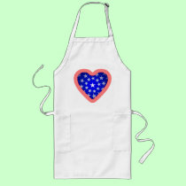 Stars and Stripes Heart Apron