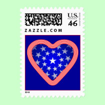 Stars and Stripes Heart postage