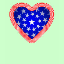Stars and Stripes Heart t-shirts