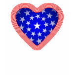 Stars and Stripes Heart t-shirts