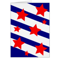 Stars and Stripes Labor Day Card cards