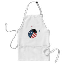 Stars and Stripes Ladybug aprons