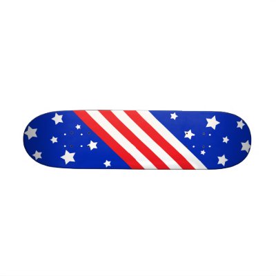 Stars and Stripes Mini Skateboard by indyalice