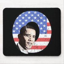Stars and Stripes Obama 2012 Mousepad