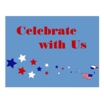 Stars and Stripes Parachuter postcards
