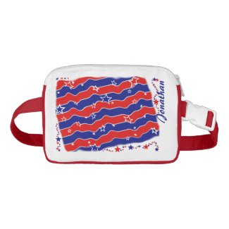 Stars and Stripes Personalized Cap-Sac Fanny Packs