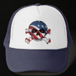 Stars and Stripes Skull hats