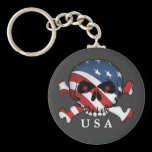 Stars and Stripes Skull keychains