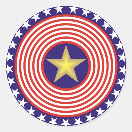 Stars and Stripes Sticker Zazzle