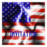 Stars and Stripes USA Flag invitation card