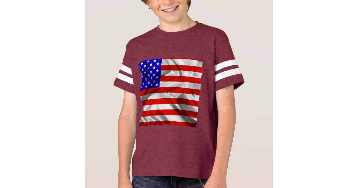 Stars and Stripes Usa Silk Flag TShirt Zazzle