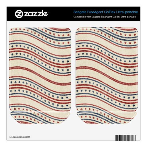 Stars and Stripes Waving FreeAgent GoFlex Skin