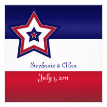 Stars and Stripes Wedding Invitations invitations