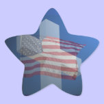 Stars and Stripes with Cross Stickers stickers