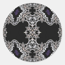 Stars and Swirls Round Sticker