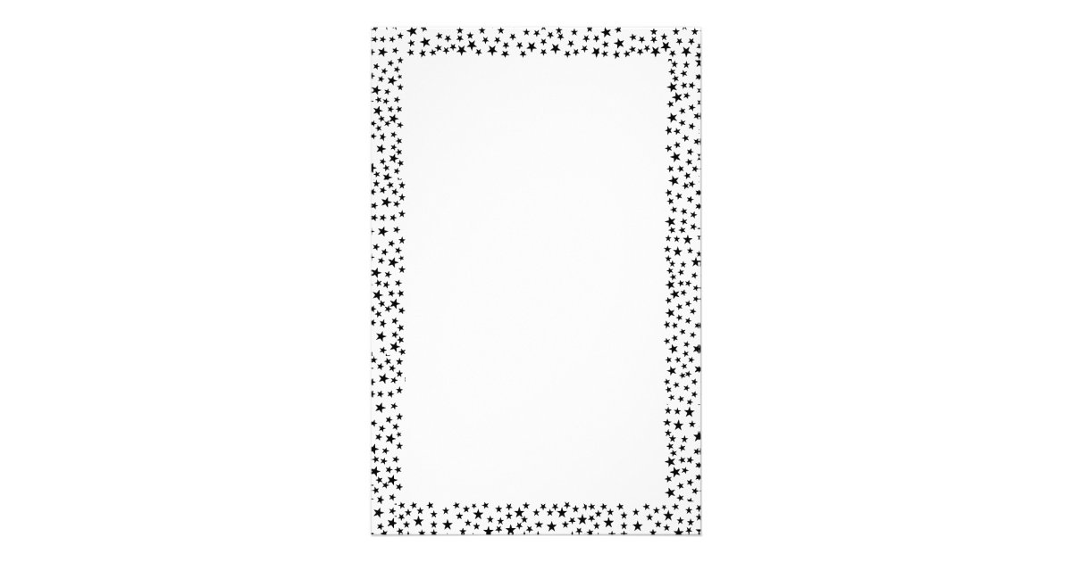 Star border writing paper picture