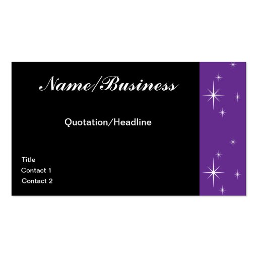 Stars Business Card (front side)