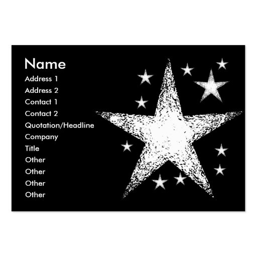 Stars | business card templates (front side)