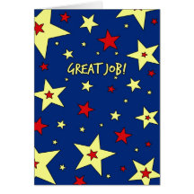 Stars Employee Appreciation Great Job Card