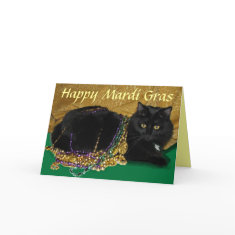 Star's Mardi Gras Card card