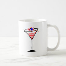 Stars n Stripes Martini Coffee Mugs