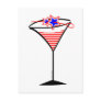 Stars n Stripes Martini Postcard