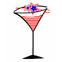 Stars and Stripes Martini t-shirt