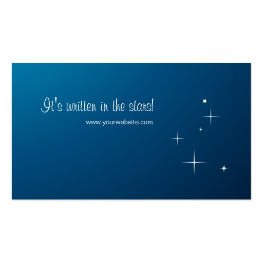 Stars On Blue business card (back side)