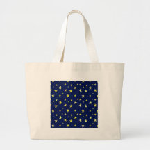 Stars on Blue Canvas Bag