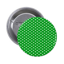 Stars on Green Pinback Buttons