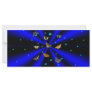 Stars, pearls and Butterfly on black and blue Personalized Rack Card