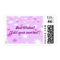 Stars - Purple Girly Stamp - Customize