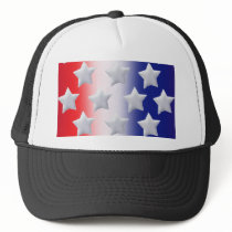 Stars! Red, White, and Blue Mesh Hat