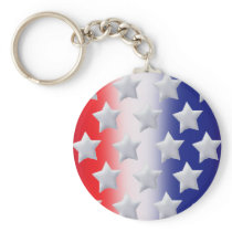 Stars! Red, White, and Blue Keychain