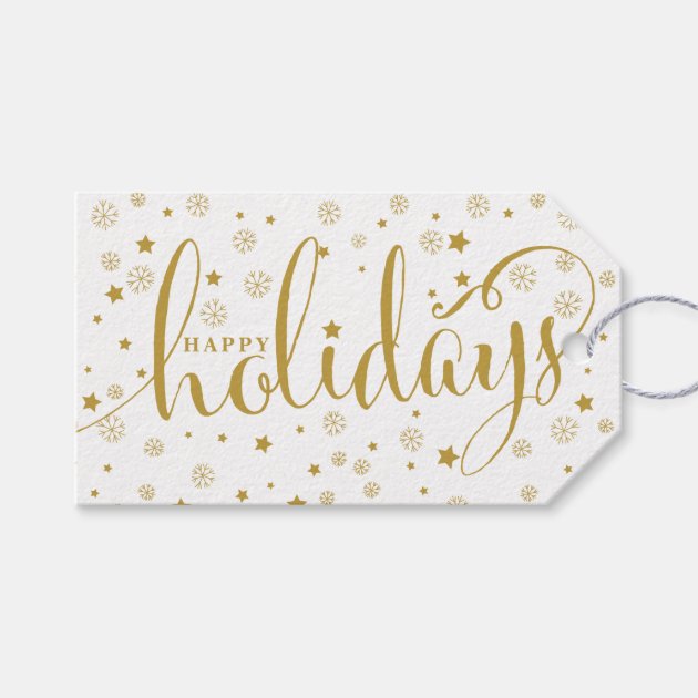 Stars & Snowflakes Happy Holidays Gift Tag Pack Of Gift Tags