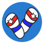 Stars Spangled Flip-Flops patriotic Stickers