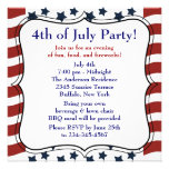 Stars Stripes 4th of July BBQ Party Invitation