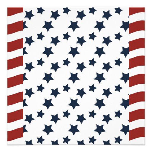 Stars Stripes 4th of July BBQ Party Invitation