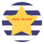 Stars & Stripes Boys Customizable Name Sticker