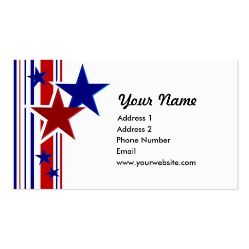 Stars & Stripes Business Card (front side)