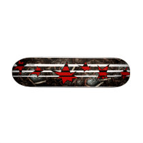 STARS STRIPES EARTH TEXTURE Mini Deck Skateboard