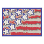 Stars & Stripes Flag 4th of July Party Invitation