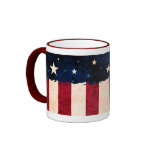 Stars & Stripes Folk Art Style USA Flag Patriotic Mug